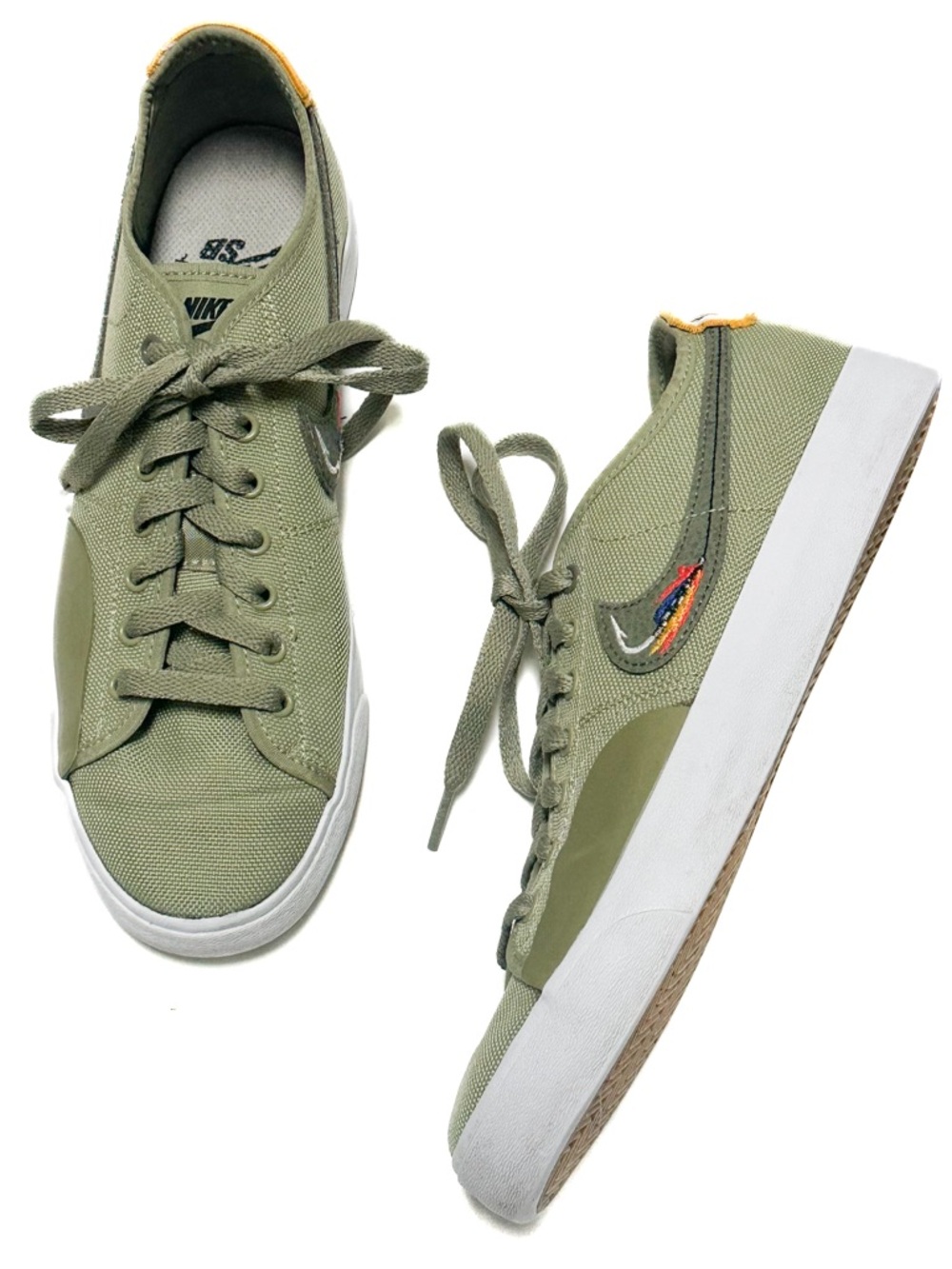 Nike SB Blazer Court Daan Van Der Linden Dusty Olive Sneakers Canvas Low Tops